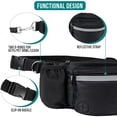 thumbnail image 4 of PetAmi Dog Fanny Pack, Treat Pouch for Dog Walking, Training, Built in Poop Bag Dispenser, Water Bottle Holder, Collapsible Bowl, Pet Treat Waist Belt for Hiking, Running, Kibbles (Black), 4 of 7