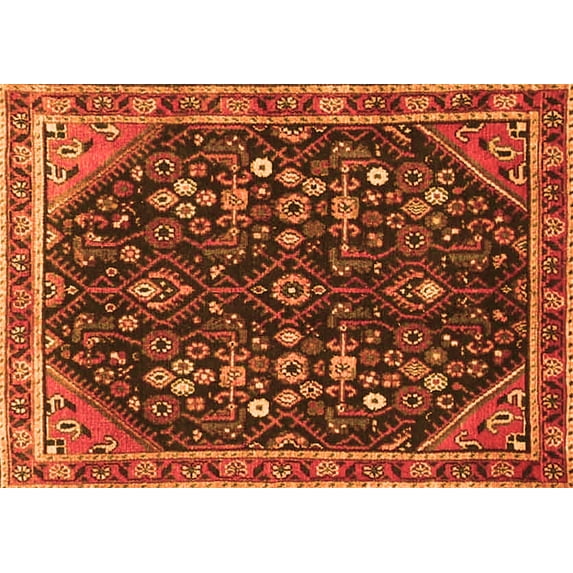 Ahgly Company Indoor Rectangle Persian Orange Traditional Area Rugs, 4' x 6'