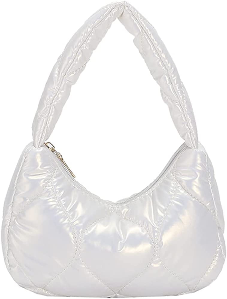 GOIACII Women's Quilted Puffer Crossbody Bag - Nylon Hobo Shoulder Bag With Multiple Zipper Pockets