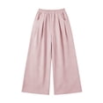 thumbnail image 7 of ABSUYY Womens High Waist Wide Leg Sweatpants, Casual Loose Lounge Pants with Pockets, Pull-On Comfy Trousers, Pink,Size S, 7 of 7