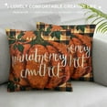 thumbnail image 3 of Fall Home Sweet Pillow Covers Orange Black Buffalo Check Plaid Pumpkin Throw Pillow Cover Autumn Maple Thanksgiving Farmhouse Decorative Pillowcase for Couch Sofa Car,, 3 of 5