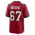 thumbnail image 3 of Men's Nike Luke Goedeke Red Tampa Bay Buccaneers Game Player Jersey, 3 of 4