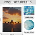 thumbnail image 3 of Diamond Art Kits for Adults - 5d Airplane Sunset Runway Silhouette Diamond Painting for Adults, Diamond Art for Adults Beginners, Diamond Painting Kits for Adults for Home Wall Decor, 3 of 7