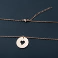 thumbnail image 5 of Myospark Heart Rose Gold Necklace, Stainless Steel, Cable Chain, 1 Daughter, 5 of 6