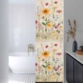 thumbnail image 3 of Botanical Floral Window Privacy Film, Retro Purple Pink Yellow Wildflowers Static Cling UV Sun Blocking Heat Control Window Tint Day and Night,Non-Adhesive One Way Windows Privacy Cover 17.7''x78.7'', 3 of 7