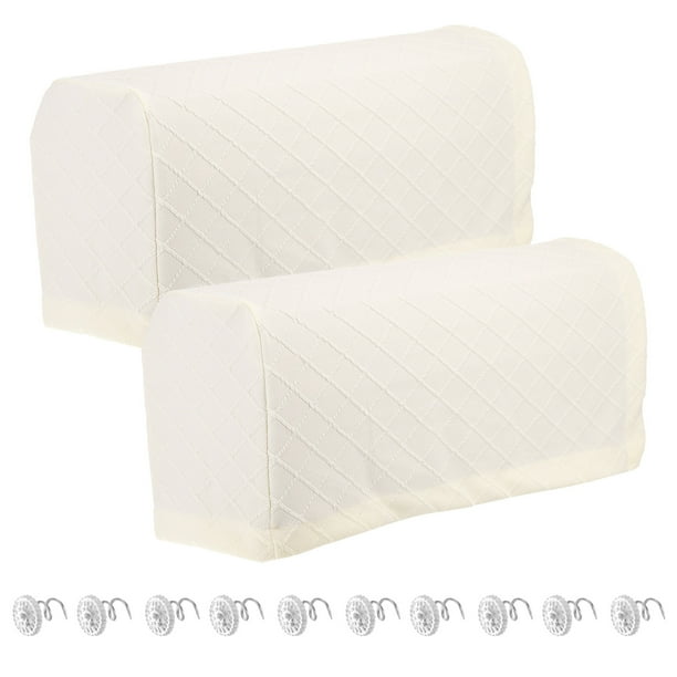 2pcs Fundas de Brazo Elásticas, Fundas de Sofá para Sillas y Sillones Blancas