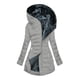 thumbnail image 2 of Chaquetas y abrigos casuales con capucha de manga larga para mujer Chaqueta acolchada de moda con capucha de manga larga de color sólido para mujer Parte superior de poliéster para mujer, 2 of 4