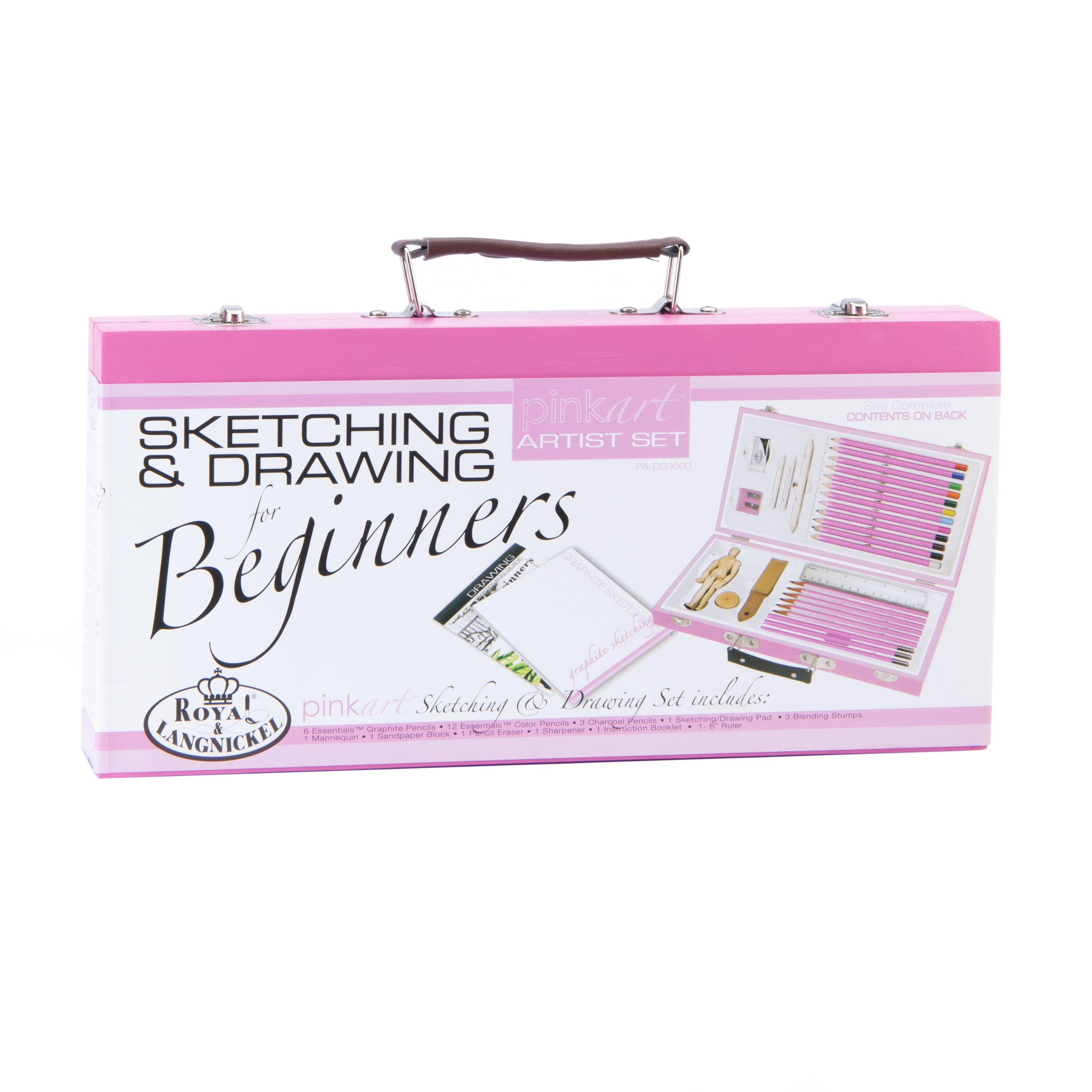 Sketch Paper & 8" Mannequin Fashion Sketching & Drawing Set With Pencils 