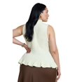 thumbnail image 2 of ELOQUII Women's Plus Size Mockneck Peplum Sweater, 2 of 3