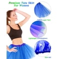 thumbnail image 4 of Falda tipo tutú NSODREEM para adultos, mujeres y niñas, tul elástico, azul, x2, 4 of 6
