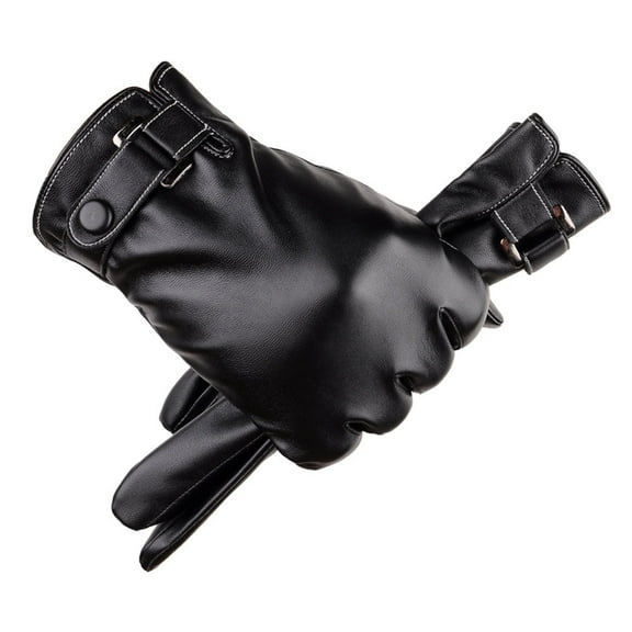 Utoimkio Men's Winter Sports Leather Gloves Windproof Thermal Warm Gloves Outdoor Travel Accessories