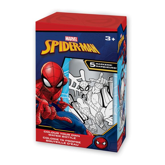 Marvel Spider-Man Decorate your Aluminum Water Bottle Craft Kit for Kids