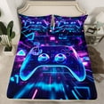 thumbnail image 2 of Homewish Cartoon Game Console Bed Sheets for Teen, Modern Boys Gaming King Sheets, Video Gaming Gamepad Sheet Set, Lightweight Room Decor, 4-Piece, 2 of 7