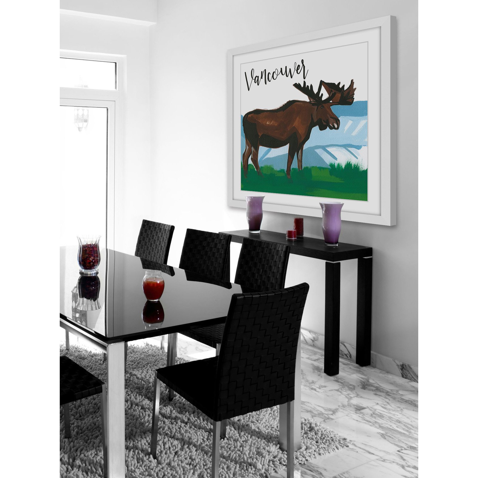 Marmont Hill "Vancouver Moose" by Molly Rosner Framed Painting Print