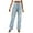 Blue, variant on Idoravan Jeans for Women Clearance under $5 Jeans for Women Straight Leg Summer Women's Button Pocket Zipper Solid Fashion Casual Straight Jeans Pants