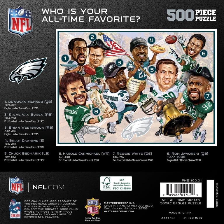 MasterPieces 500 Piece Puzzle - NFL Philadelphia Eagles All-Time