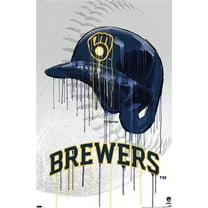 MLB Milwaukee Brewers - Drip Helmet 22 Wall Poster, 22.375" x 34"