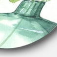 thumbnail image 2 of Designart 'Mixed Botanical Green Leaves IX' Farmhouse Metal Circle Wall Art, 2 of 3