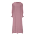 thumbnail image 3 of Abayas Robe Musulmane pour Femmes à Manches Longues Abaya Islamique Aïd Dubaï Caftan Robes Moyen-Orient Robe de Prière Robe Ample, 3 of 5