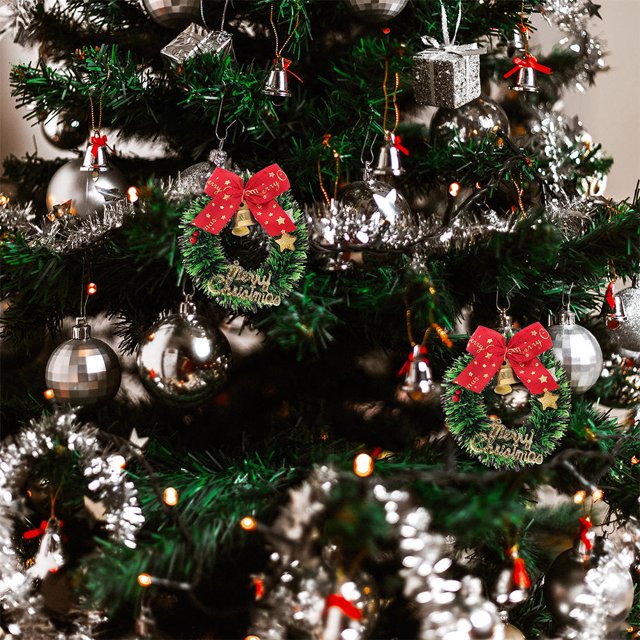 unbranded 12Ud Guirnaldas Pequeñas Para Decorar Árbol De Con De Y Lazo Multicolor