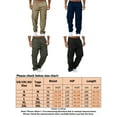 thumbnail image 2 of Cindysus Cargo Pants for Men Solid Casual Pants Multiple Pockets Straight Cargo Pants Elastic Waist Fitness Trousers, 2 of 3