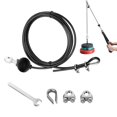 thumbnail image 2 of Soidarity Cable de gimnasio ajustable Cable de gimnasio Cuerda de alambre con hebillas Cable de ejercicio portátil Cuerda de acero resistente Cable de Gimnasios en casa Negro 2.5 millones Soidarity OD010758-01, 2 of 6