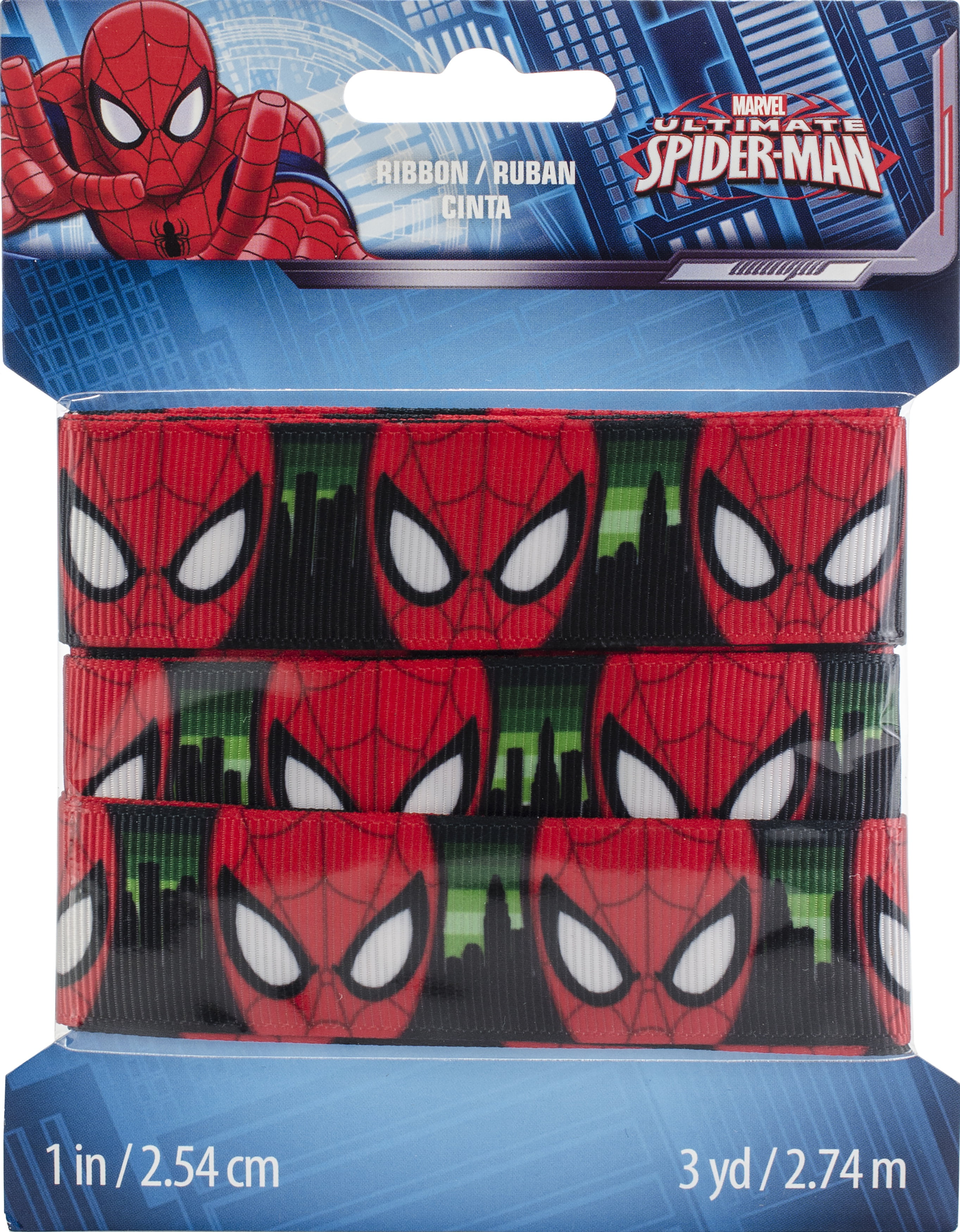 Spiderman Themed Ribbon Marvel Comics 100% Polyester 216 yards 72 rolls 