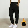 thumbnail image 2 of CONZONE Men'S Baggy Sweatpants Casual Wide Leg Fleece Sweat Pants for Men Solid Color Elastic Waist Drawstring Soft Cozy Athletic Joggers With Pockets, 2 of 9