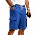 thumbnail image 7 of Sewkxo Mens Casual Sweat Shorts Drawstring Elastic Waist Athletic Workout Gym Jogger Shorts with 4 Pockets,Royal Blue 2XL, 7 of 7