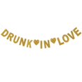 thumbnail image 1 of 3 Meters DRUNK IN LOVE Glitter Letters And Hearts Wedding Bunting Banners String Garland Romantic Decorations For Wedding Bridal Shower Marriage Propo, 1 of 3