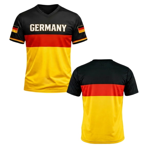 2026 Soccer Cup Fan Jersey for Men, V-Neck Short Sleeve T-Shirt with National Team Flag Graphic, Soft Cotton Blend Athletic Top, 1 PC Black L