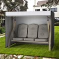 thumbnail image 2 of AMERTEER Housse pour Balançoire de Jardin, Housse Imperméable pour Balançoire de Terrasse Extérieure, Auvent de Jardin, Housse de Chaise Balançoire Imperméable, Housse Anti-Poussière, Housse Supérieure de Balançoire d'Extérieur, 2 of 11