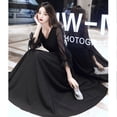 thumbnail image 1 of Vestido de noche negro Vestido elegante para mujer Vestido pequeño Vestido de banquete, 1 of 6