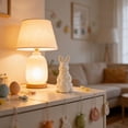 thumbnail image 6 of XJGHHSY 2 Pcs Easter Ceramic Bunny Figurine - 4.1" Glossy Pink/White Rabbit Sculpture,Spring Tabletop Decor for Farmhouse Home,Shelf,Mantel & Easter Dining Centerpiece,Y-White, 6 of 8