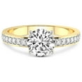 thumbnail image 3 of 4 Carat IGI Certified Round Shape Lab Grown Diamond Engagement Ring | 14K Yellow Gold |Charm Of Love Eternity Diamond Ring | FG-VS1-VS2 Quality Friendly Diamonds, 3 of 4