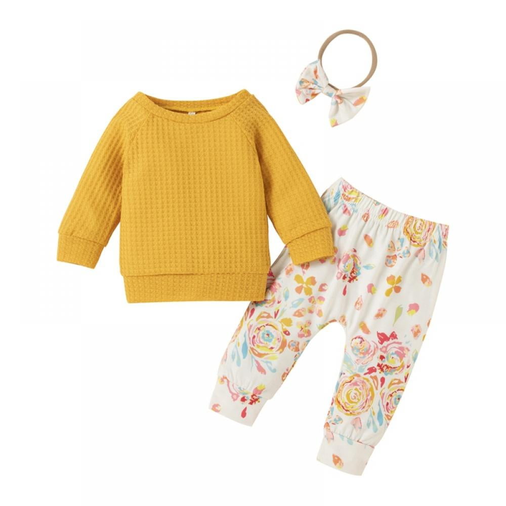 Summark Newborn Baby Girls Clothes Sweater Suit Cute Baby Kid Infant