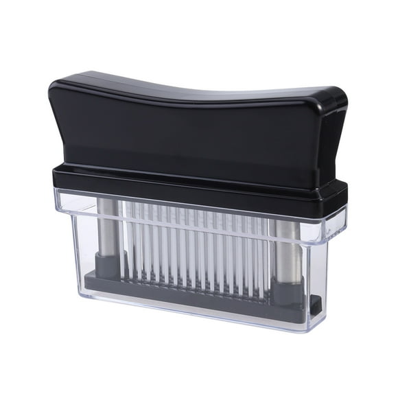 meat tenderizing tools Meat Tenderizer Tool 48 Ultra Sharp Needle Stainless Steel Blades Kitchen Tool for Chicken Steak Beef Pork Fish Make a Difference in Tenderness (Black)