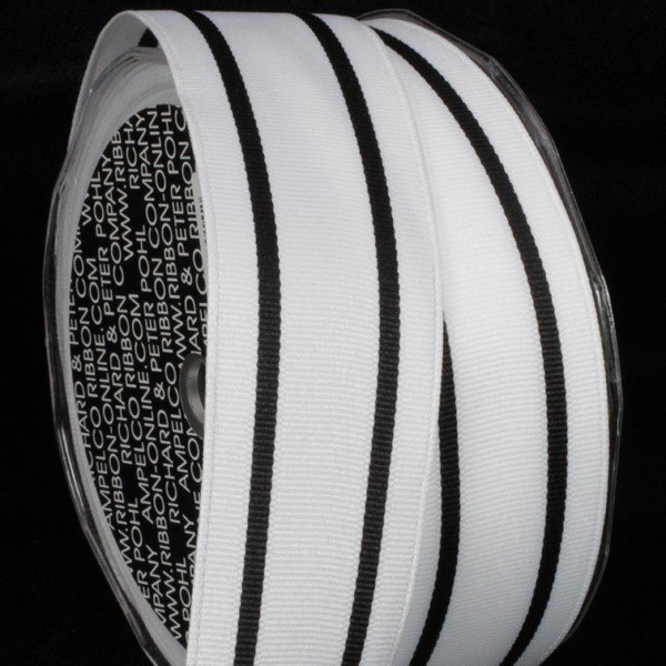 Black and White Striped Wired Craft Ribbon 1.5" x 27 Yards Walmart