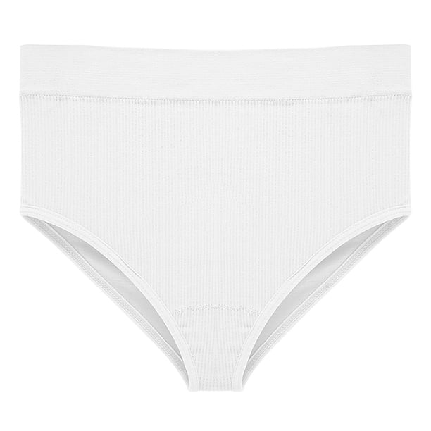 Gibobby Pantaletas de algodón para mujer Diseño de personalidad Bragas casuales de color sólido Diseño simple y exquisito(Blanco,XL)