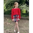 thumbnail image 6 of Oudiya Girls Skirt Sets Casual Fall Outfits Corduroy Skirt and Long Sleeve Rib Knit Shirt Tops 2 Piece Set, 6 of 7