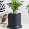 thumbnail image 6 of HEMOTON Ceramic Flower Pot Outdoor Planter for Plants, Decorative Garden Pot, Stylish and Plant Container, 6 of 8