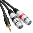 thumbnail image 1 of Cable Tisino Dual XLR hembra a estéreo macho de 3,5 mm, 2 m, 1 of 5