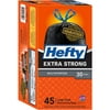 Hefty Extra Strong 30 Gallon Drawstring Multipurpose Large Trash Bags, 45 Pack