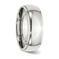 thumbnail image 2 of Mens Chisel Stainless Steel 8mm Ridged Edge Polished Wedding Band Ring, 2 of 7