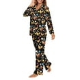 thumbnail image 2 of SCRAWLGOD Chicken Pajamas for Women Long Sleeve Button Up Pajama Top Women Soft Size 4XL V Neck Graphic Pj Sets for Women Washable 2-Piece Lounge Set Women, 2 of 7