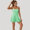 thumbnail image 4 of Women's Activewear Tennis Dress with Spaghetti Straps and A-Line Skirt Design - X Large, Green, 4 of 7