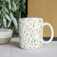 thumbnail image 5 of Seamless Pink Green Yellow Watercolor Spring Wild Flowers on White White Ceramic Cup, 11 Oz Tea Mug, Coffee Mug, Milk Mug, Juice Ceramic Cup for Home Offices Cafe Party Mom Father Daughter Son, 5 of 5