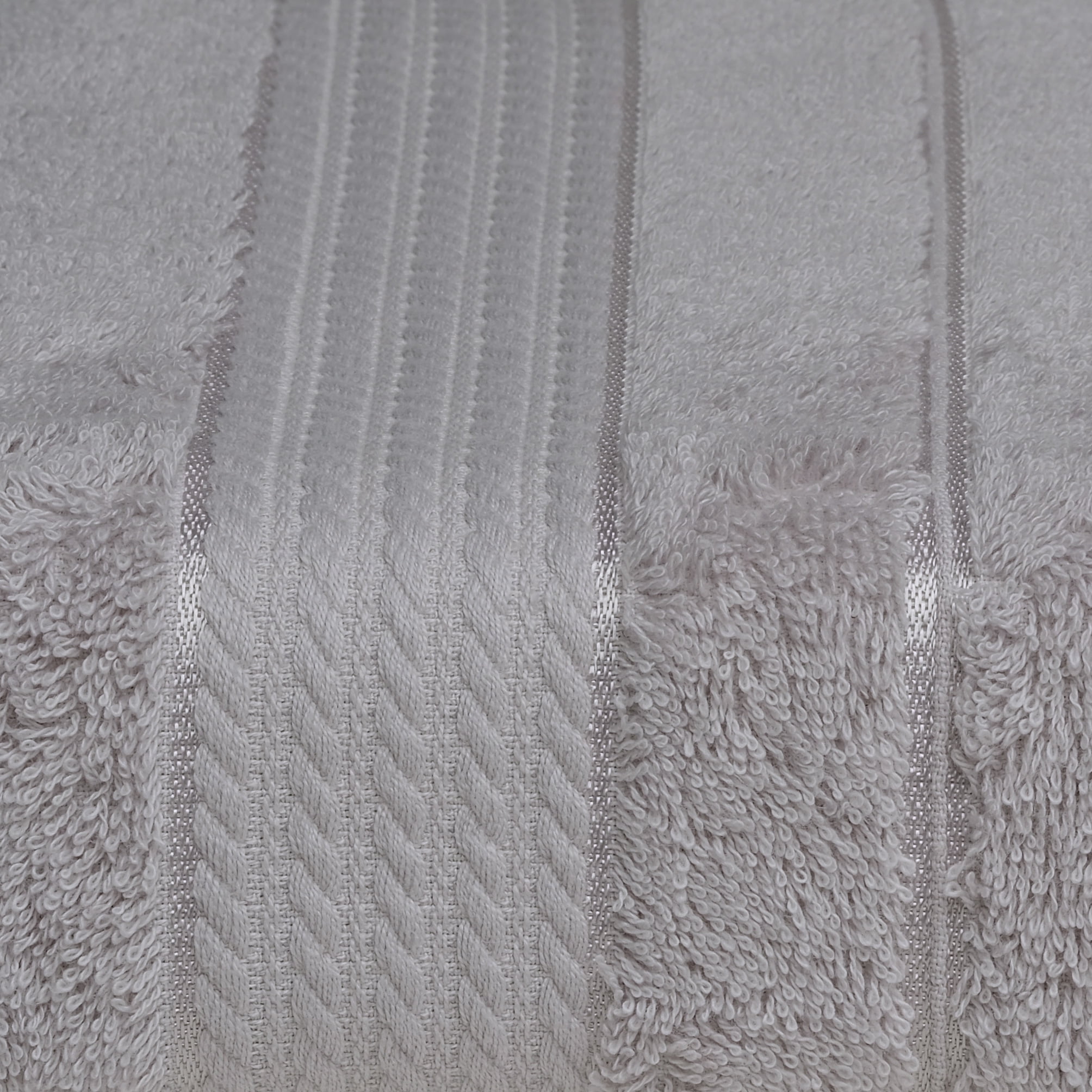 Melissa Linen Elegant Turkish Towels (Set of 3), Bath Towel, Hand Towel, Washcloth, Silver Gray