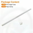 thumbnail image 3 of Uxcell Rigid Tube, 500mm Length Round Pipe Tubing, 16mm ID 20mm OD Plastic Tubes Rigid Pipe with Pipe Clamp for Aquarium, Water Cooling System, Cable Sleeve, White, 3 of 6