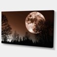 thumbnail image 2 of Design Art - Red Moon Rise over Dark Trees, 2 of 3